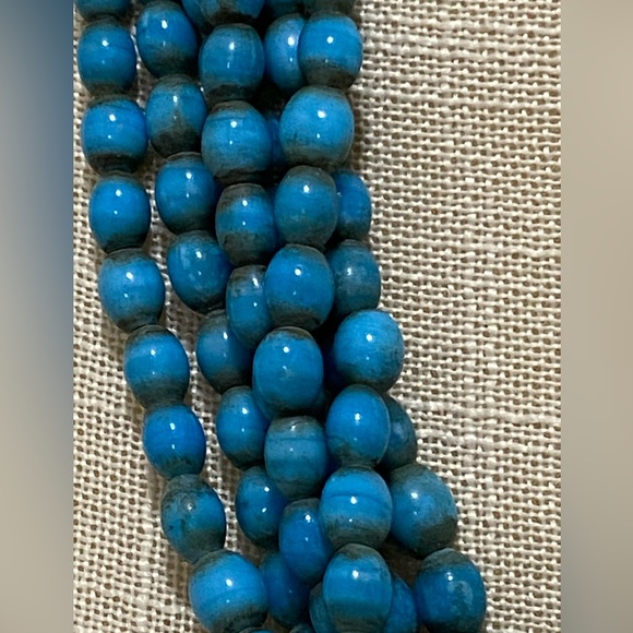 6 Strand African Glass Beaded Necklace - Picture 2 of 5